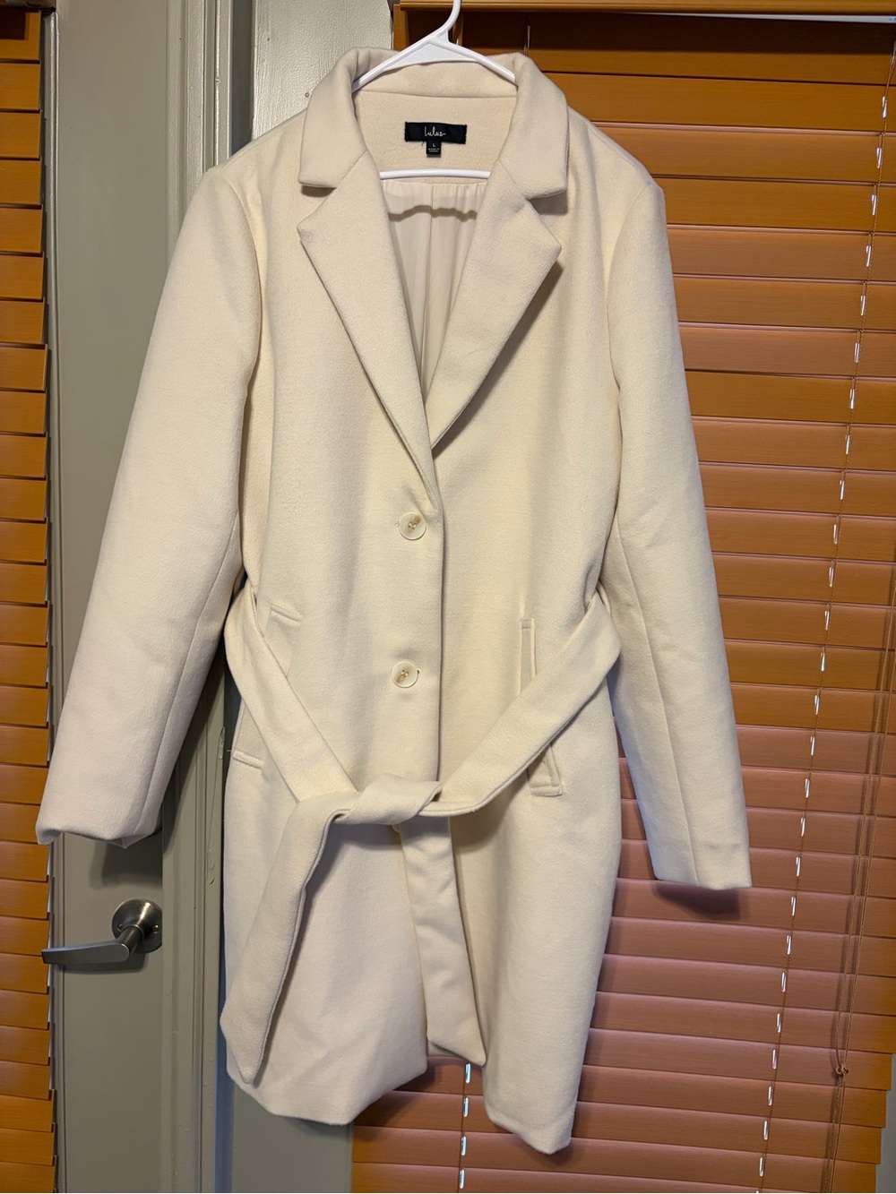 Lulu's Cream Belted Tailored Trench Coat